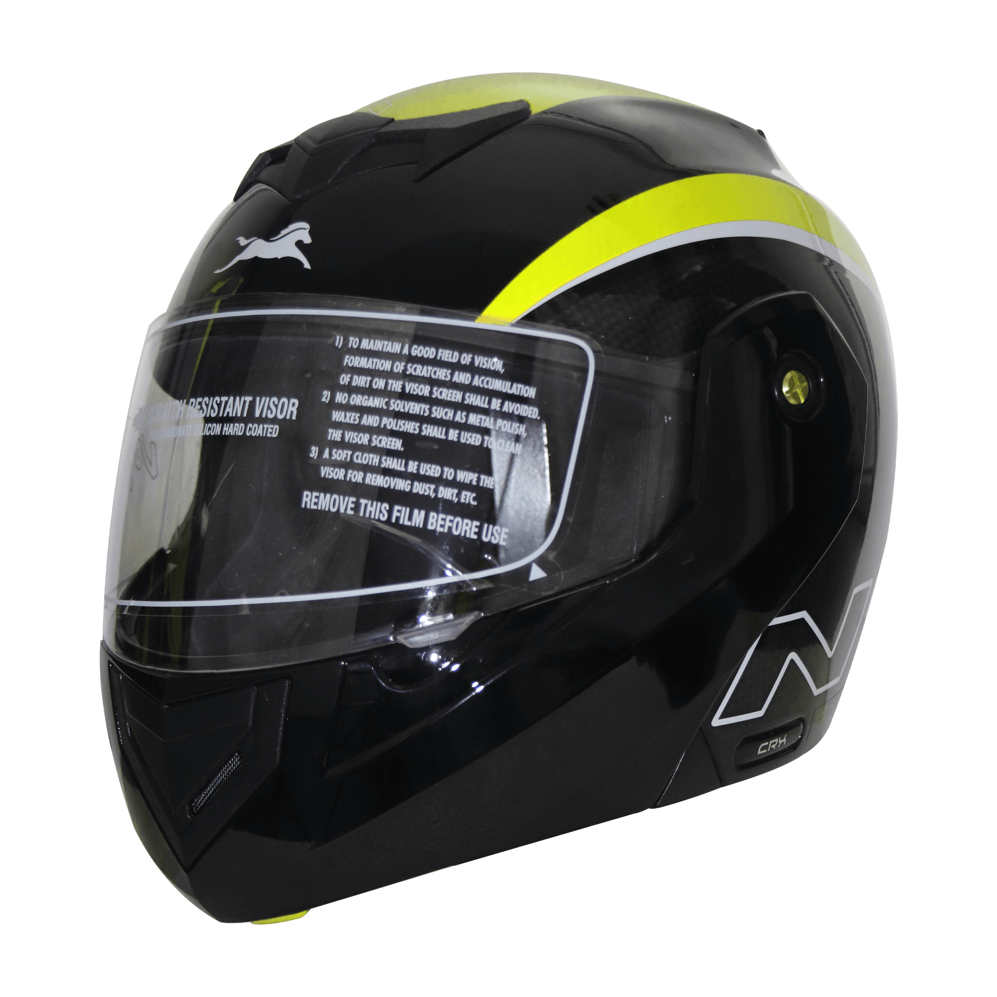 TVS Ntorq Flip-up Helmet, Color: Neon & Black - ISI Certified